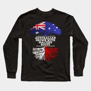 Australian Grown With Maltese Roots - Gift for Maltese With Roots From Malta Long Sleeve T-Shirt